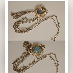 Lucky Brand Necklace reversible turquoise or labradorite